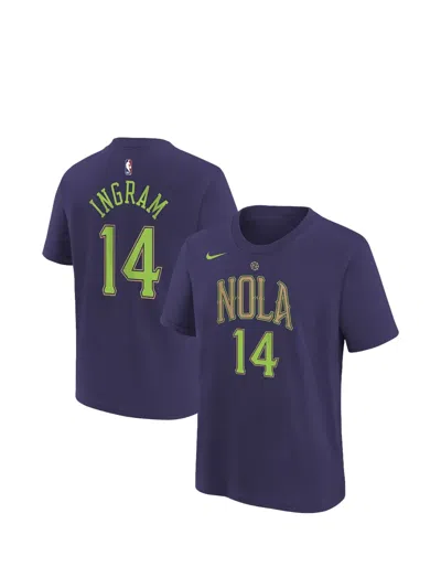 Nike Kids' Nba Pelicans Ingram 24/25 City Edition T-shirt In Purple