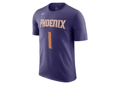Pre-owned Nike Nba Phoenix Suns Devin Booker Icon Tshirtgrey In Purple/white/orange