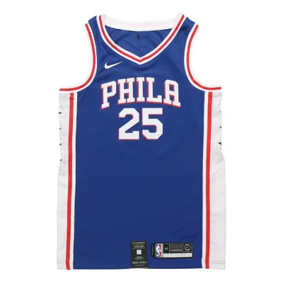 Nike Nba Retro Basketball Jersey/vest Sw Fan Edition Philadelphia 76ers Simmons 2 No. 5 Blue