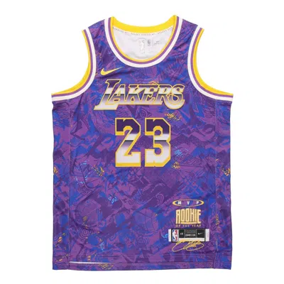 Nike Nba Retro Basketball Vest Sw Fan Edition Lebron James 23 Purple In Blue