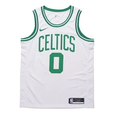 Nike Nba Sports Quick Dry Basketball Jersey/vest Sw Fan Edition 2020 Season Boston Celtics Tatum 0 W In White