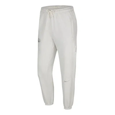 Nike Nba Standard Issue Drawstring Sports Long Pants White Ivory
