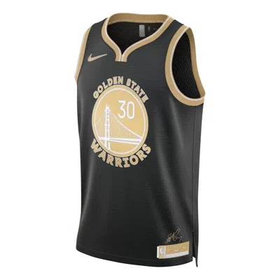Nike Nba Golden State Warriors Swingman Tank In Black