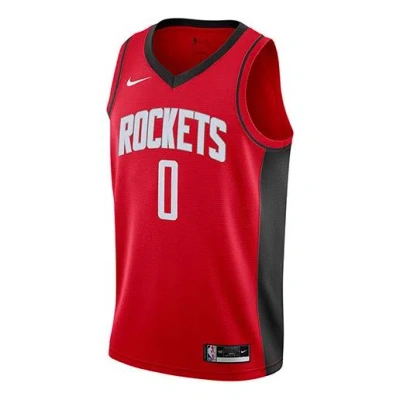 Nike Nba Sw Fans Edition 20 Season Houston Rockets Westbrook 0 Sports Basketball Jersey For Men Red