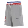 Nike Nba Team 31 Courtside Casual Breathable Basketball Sports Shorts Light Grey In Gray