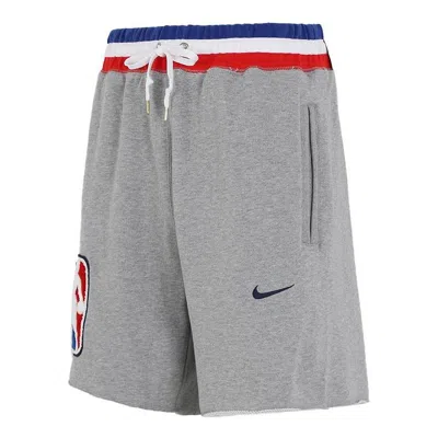 Nike Nba Team 31 Courtside Casual Breathable Basketball Sports Shorts Light Grey In Gray