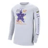 Nike All-star Courtside  Men's Nba Long-sleeve Max90 T-shirt In Gray