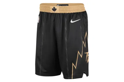 Pre-owned Nike Nba Toronto Raptors Swingman City Edition Dri-fit Shorts Black