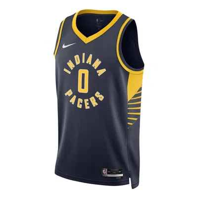 NIKE NIKE NBA TYRESE HALIBURTON INDIANA PACERS 2022/23 ICON EDITION SWINGMAN JERSEY #0