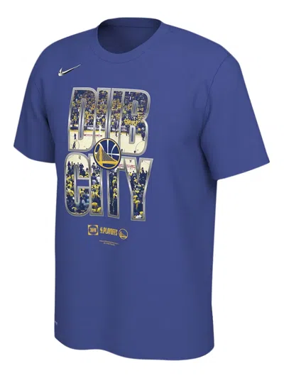 Nike Nba Warriors Dri-fit T-shirt In Blue