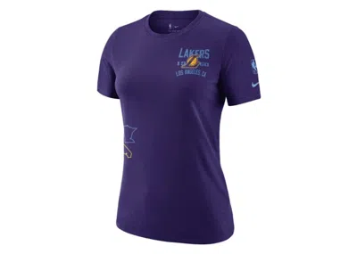 Pre-owned Nike Nba Women's Los Angeles Lakers Courtside City Edition T-shirt In Purple
