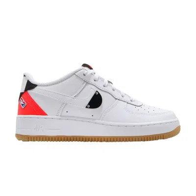 Pre-owned Nike Nba X Air Force 1 Lv8 1 Ho20 Gs 'white Bright Crimson' | Kid's Size 5