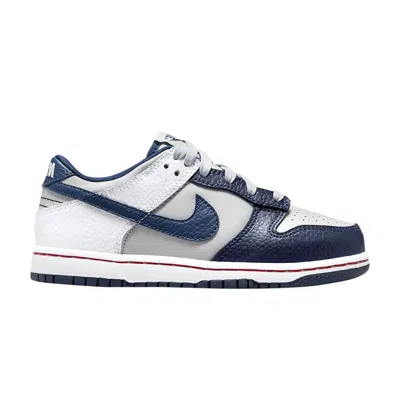 Pre-owned Nike Nba X Dunk Low Emb Ps '75th Anniversary - Nets' | White | Kid's Size 12.5