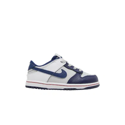 Pre-owned Nike Nba X Dunk Low Emb Td '75th Anniversary - Nets' | White | Infant Size 4