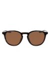 Nike Neo Rd 50mm Round Sunglasses In Tortoise/brown