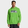 Nike Neon Green Seattle Seahawks Sideline Standard Issue Initial Home Dri-fit Hoodie In Green