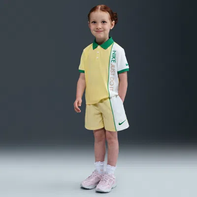 Nike Babies' Net Dri-fit Toddler 2-piece Shorts Set In Yellow