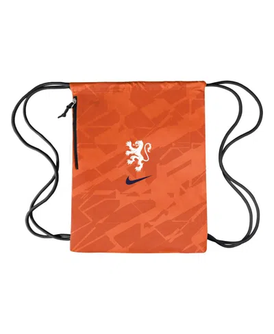 Nike Netherlands National Team Patterned Heritage Gym Sack In Orange