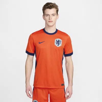 Nike Netherlands (team) 2024/25 Stadium Home  Men's Dri-fit Soccer Replica Jersey In Orange