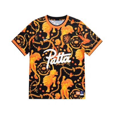 Pre-owned Nike Netherlands X Patta Knvb Pre-match Jersey 'black/orange' | Men's Size Xxl