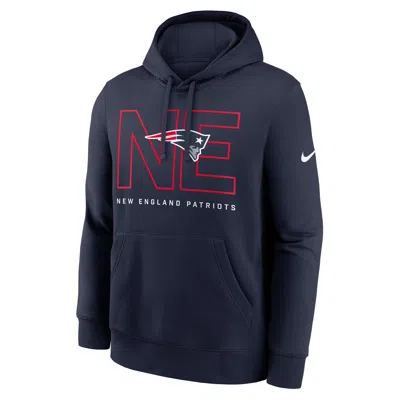 Nike New England Patriots Busted Play Club  Men's Nfl Pullover Hoodie In Blue
