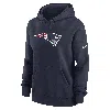 Nike Women's New England Patriots Club Fleece Pullover Hoodie In Blue