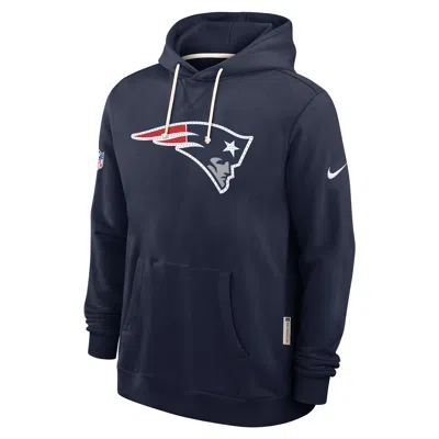 Nike Navy New England Patriots Sideline Initial Home Performance Pullover Hoodie In Blue