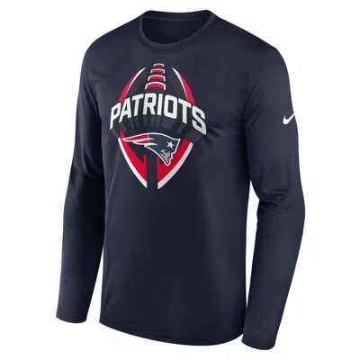 Nike New England Patriots Legend Icon  Men's Dri-fit Nfl Long-sleeve T-shirt In Blue