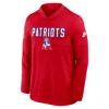 Nike Red New England Patriots Alt Pack Pass Accuracy Performance Long Sleeve Hoodie T-shirt In Red