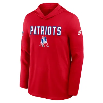 Nike Red New England Patriots Alt Pack Pass Accuracy Performance Long Sleeve Hoodie T-shirt