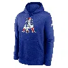 Nike New England Patriots Rewind Club Logo Men's  Men's Nfl Pullover Hoodie In Blue