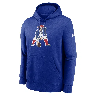 Nike New England Patriots Rewind Club Logo Men's  Men's Nfl Pullover Hoodie In Blue