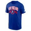 Nike Royal New England Patriots Rewind Front And Back Hit Essential T-shirt In Blue