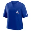 Nike Navy New England Patriots Rewind Pocket Boxy T-shirt In Blue
