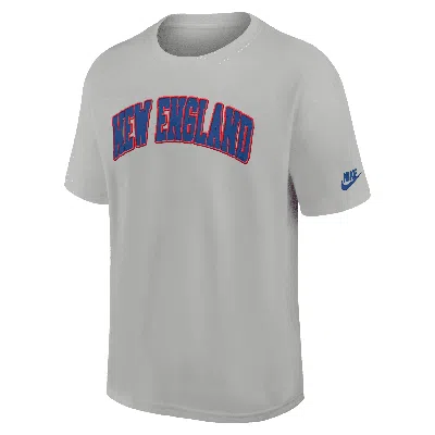 Nike New England Patriots Rewind Statement Max90  Men's Nfl T-shirt In Grey