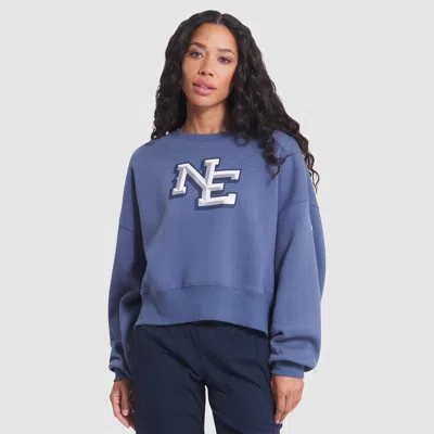 Nike New England Patriots Rivalries Collection Oversized  Women's Nfl Pullover Crew In Blue