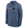 Nike New England Patriots Rivalries Collection Sideline  Men's Dri-fit Nfl Long-sleeve Hooded Top In Blue