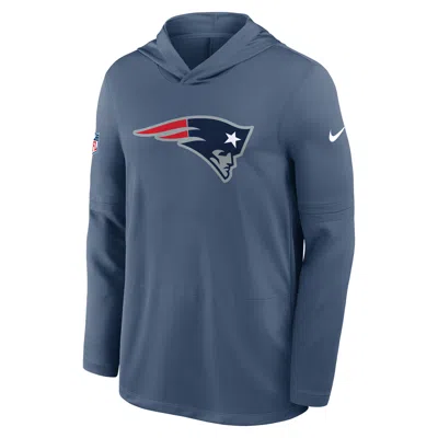 Nike New England Patriots Rivalries Collection Sideline  Men's Dri-fit Nfl Long-sleeve Hooded Top In Blue