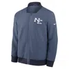 Nike New England Patriots Rivalries Collection Sideline  Men's Nfl Full-zip Bomber Jacket In Animal Print