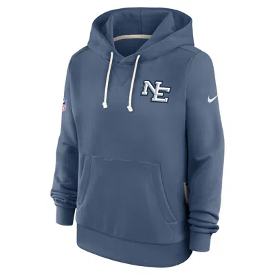 Nike New England Patriots Rivalries Collection Sideline  Women's Dri-fit Nfl Pullover Hoodie In Blue