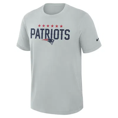Nike New England Patriots Rivalries Collection Slub  Men's Dri-fit Nfl T-shirt In Gray