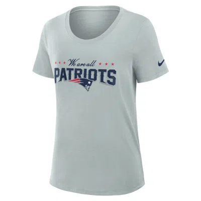 Nike New England Patriots Rivalries Collection Slub  Women's Dri-fit Nfl T-shirt In Blue