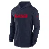 Nike Men's Navy New England Patriots Sideline Hoodie Performance Long Sleeve T-shirt In Blue