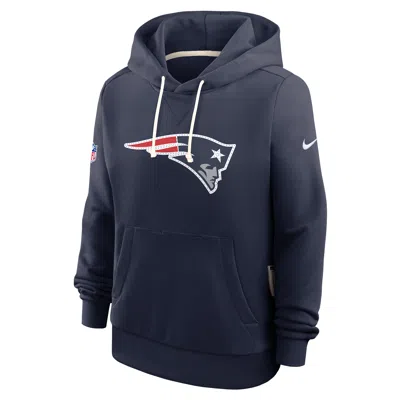 Nike New England Patriots Sideline  Women's Dri-fit Nfl Pullover Hoodie In Blue
