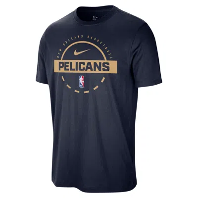 Nike New Orleans Pelicans  Men's Nba Practice T-shirt In Black