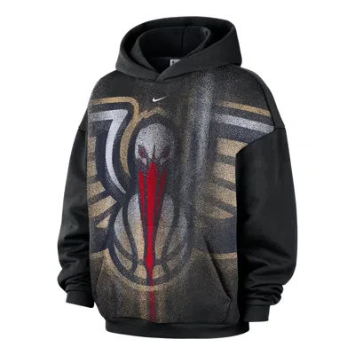 Nike New Orleans Pelicans Standard Issue Therma-fit Fleece Hoodie 'black White'
