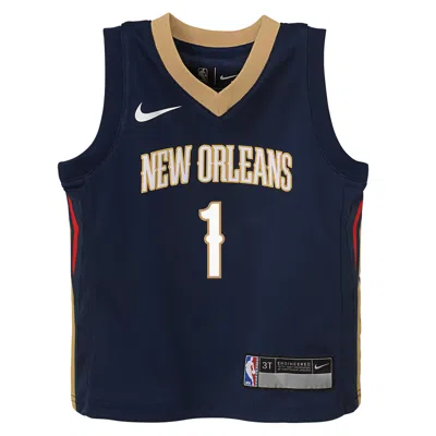 Nike New Orleans Pelicans Zion Williamson Icon Edition Baby  Nba Bodysuit In Blue