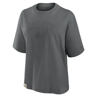 Nike New Orleans Saints Arch Boxy  Women's Nfl T-shirt