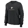 Nike Black New Orleans Saints Boxy Long Sleeve T-shirt In Black