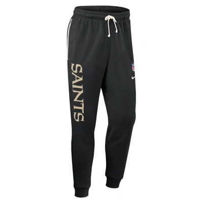 NIKE NEW ORLEANS SAINTS GROUND GAME SIDELINE  MEN'S DRI-FIT NFL TAPER PANTS,1015885649